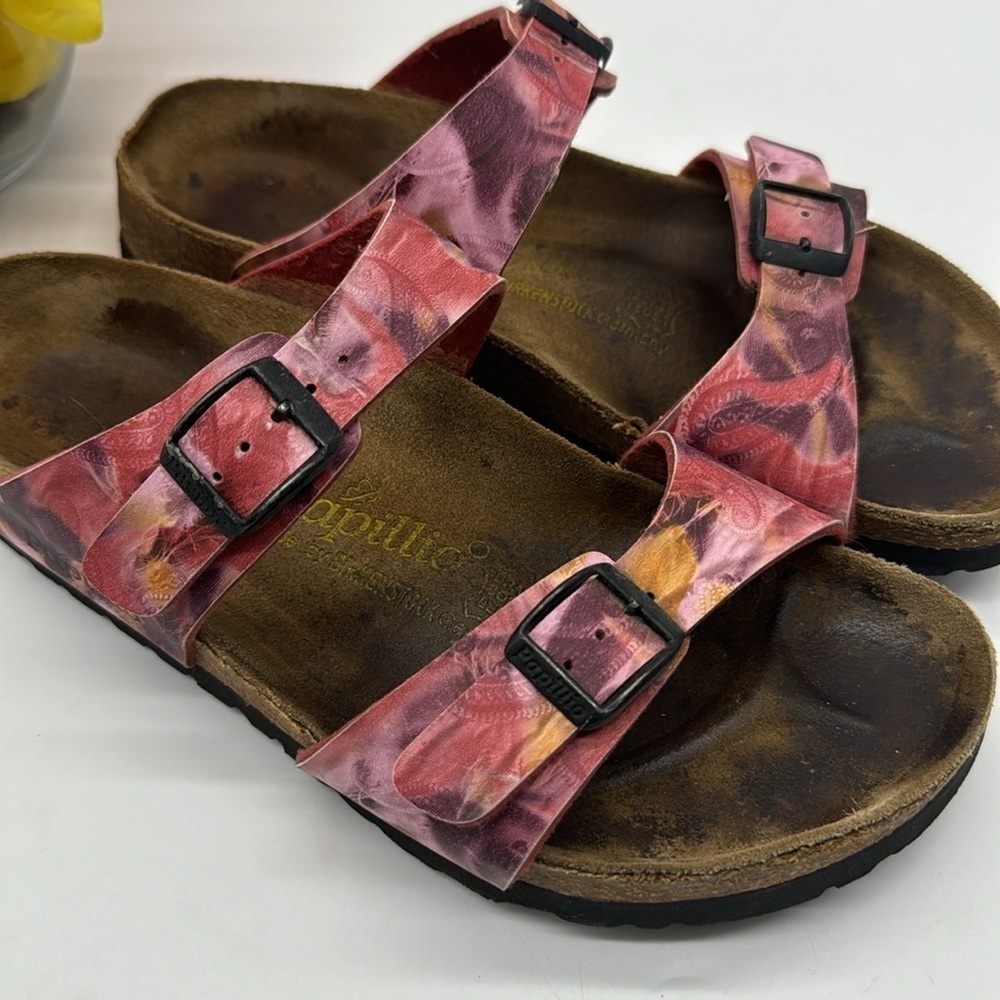 Birkenstock Papillio Pink Tie Dye Look Sandals Size 7 MCS6394J - Picture 2 of 9